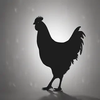 silhouette of a chicken