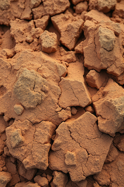 Generate a high-resolution abstract texture resembling rocky terrain with rich earthy tones using a Canon EOS R5, 50mm lens, f/1.8, ISO 100, 1/125 sec shutter speed, captured from a close-up view with soft lighting to enhance depth and detail.
