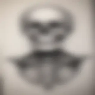 creative skeleton drawing art