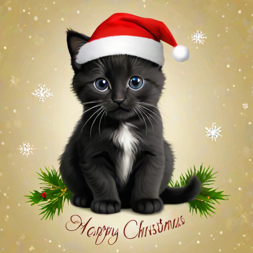 cat christmas background