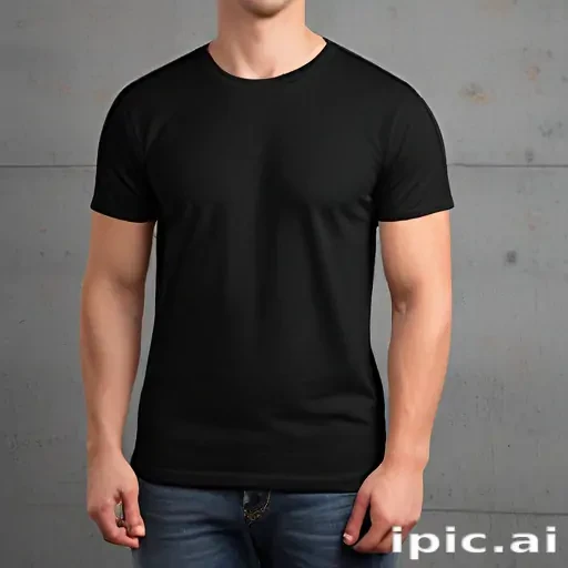 black t-shirt mockup