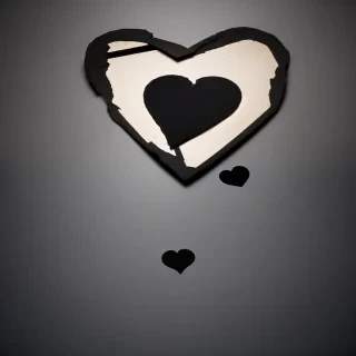 broken black heart
