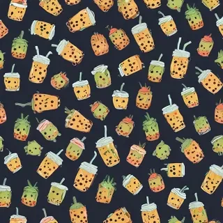 cute boba backgrounds
