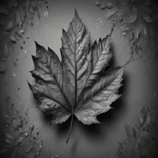 black and white clipart leaf