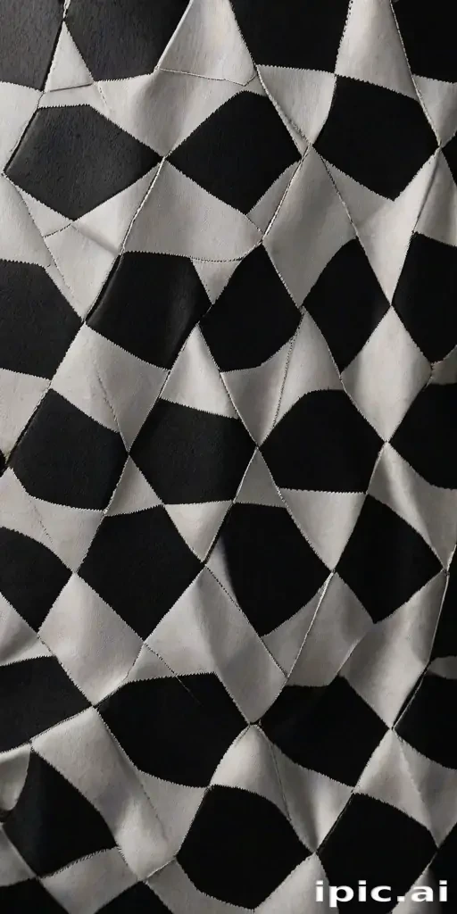 black checkered background