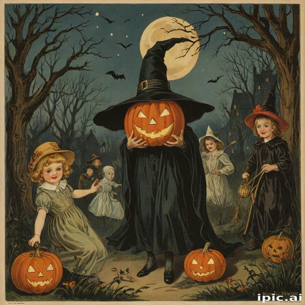 public domain vintage halloween art