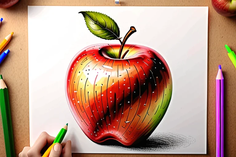 apple picture drawing