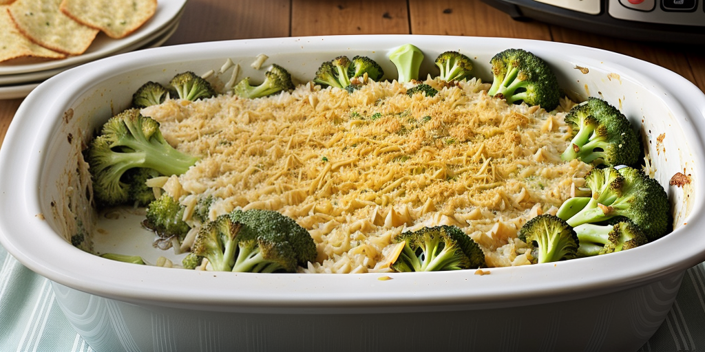 crockpot broccoli casserole with rice