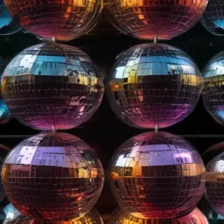 transparent disco balls