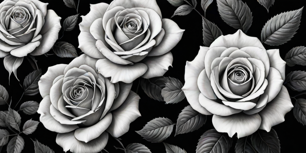 rose wallpaper black