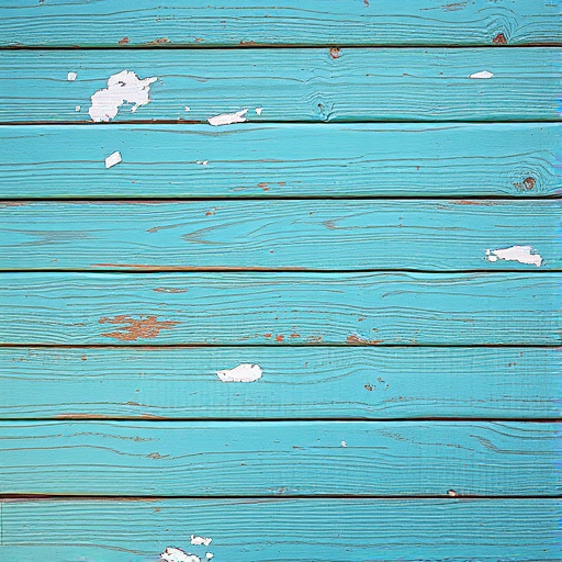 Create a high-resolution image of a weathered teal wooden wall with peeling paint, captured with a DSLR camera, ISO 100, f/8 aperture, 50mm lens, natural light, using a shallow depth of field for enhanced texture detail.
