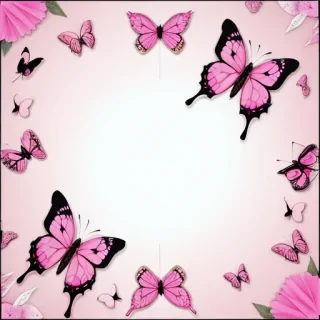 pink butterflies aesthetic