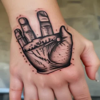 i love you sign language tattoo