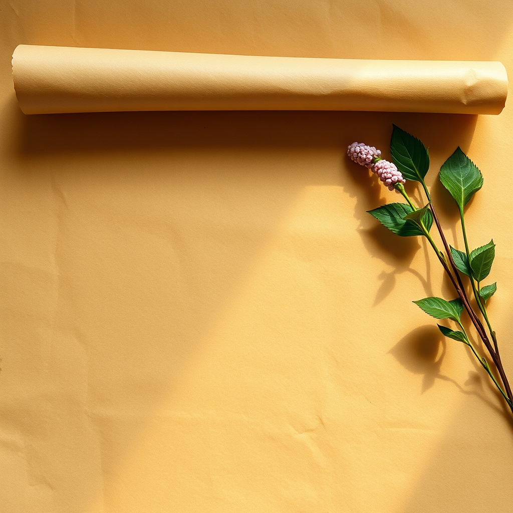 Create a high-resolution image of a textured, blank parchment paper with soft, natural lighting, shot from a top-down perspective using a DSLR camera, 50mm lens, f/2.8 aperture, ISO 100, and a shallow depth of field to enhance the details of the paper.