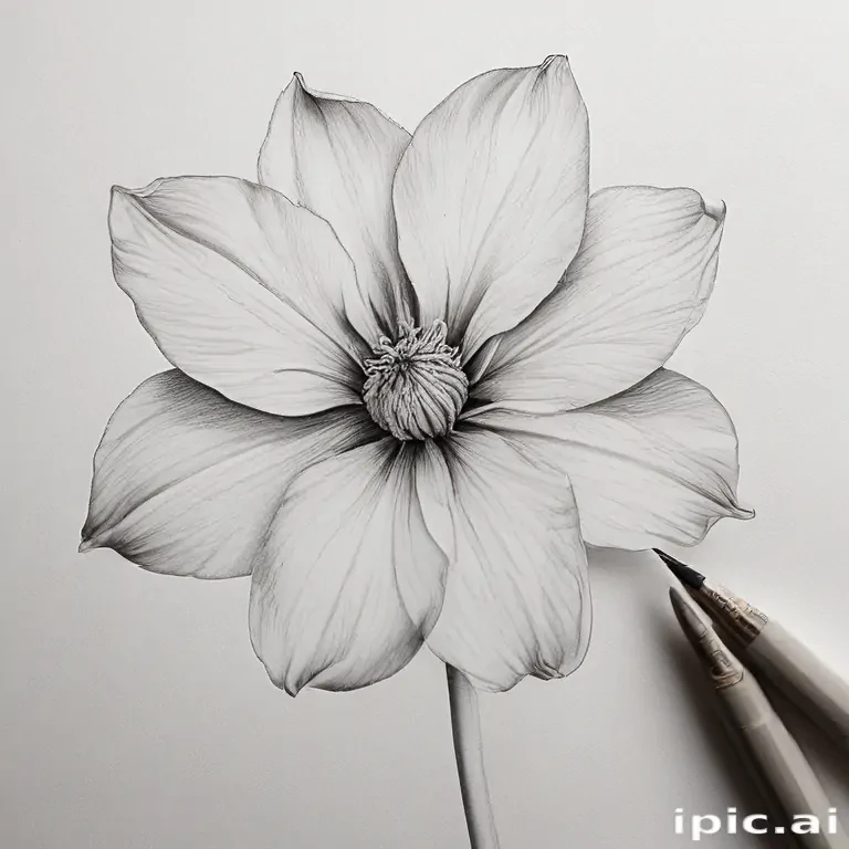 flower drawings pencil