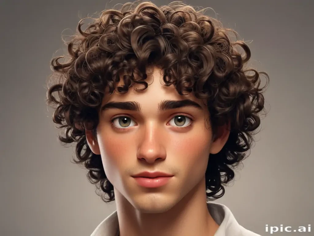 popular male cartoon characters with curly hair