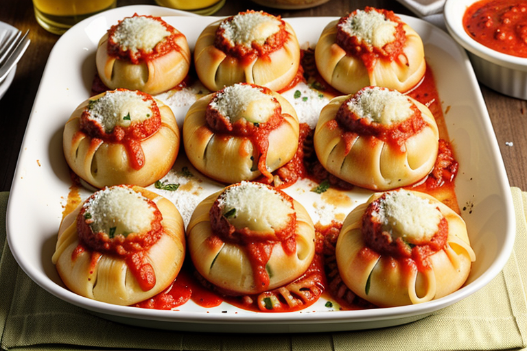 stuffed spaghetti garlic butter rolls