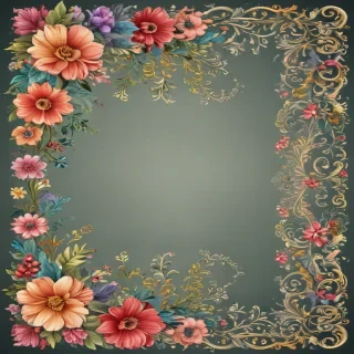 floral borders clipart