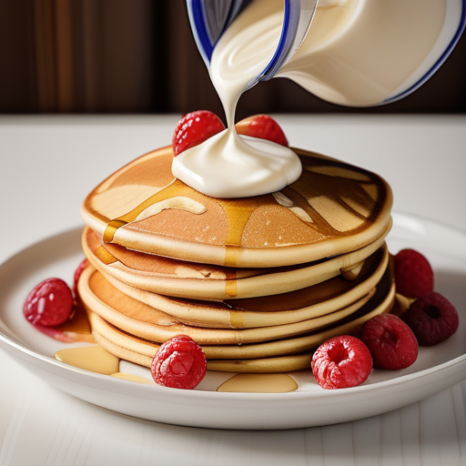 pancakes with heavy whipping cream