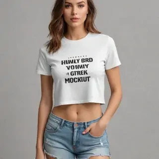 crop top shirt mockup