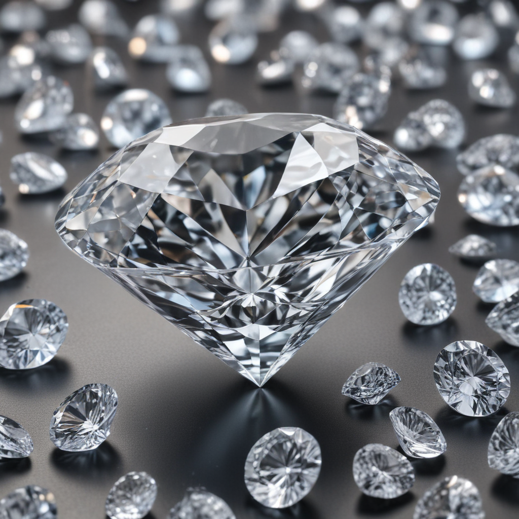 A Stunning Collection of Brilliant Diamonds Sparkling on a Dark Surface.