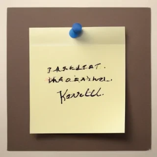 sticky note with transparent background