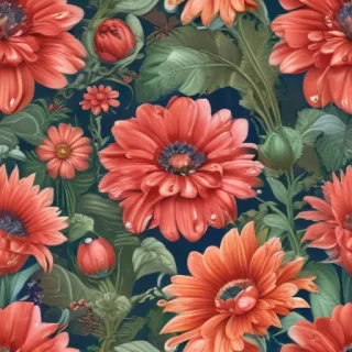 color drawings of flowers