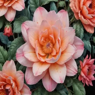 flower drawings with color
