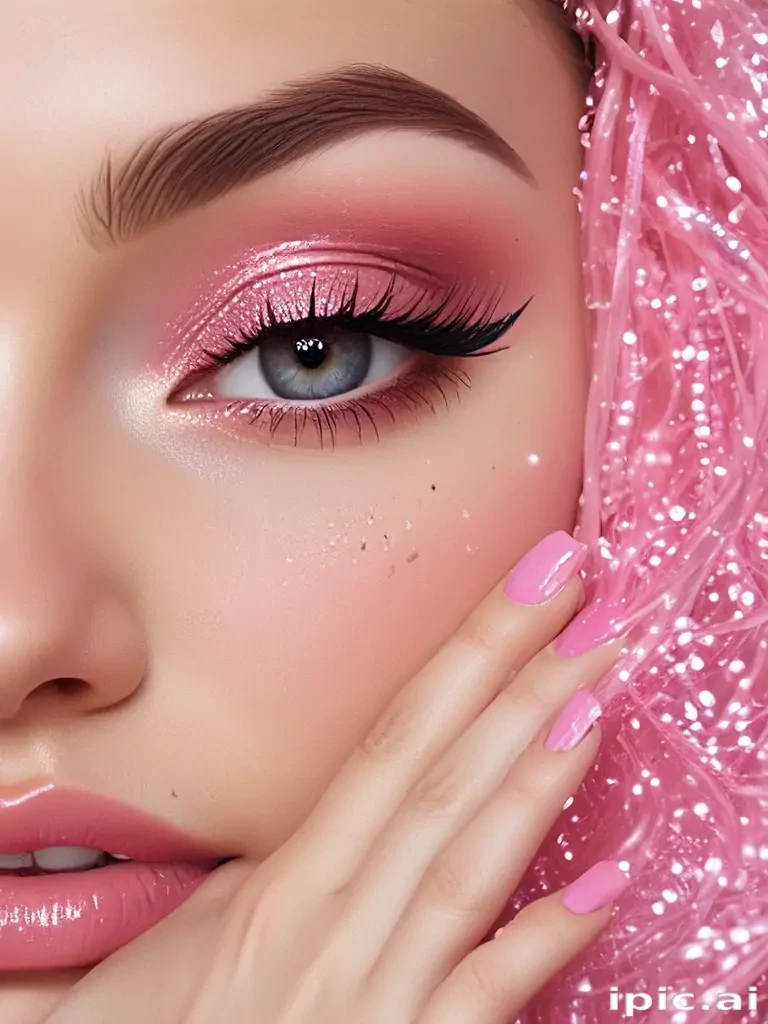 pink glitter aesthetic