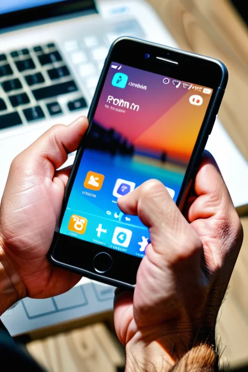 phone on hand