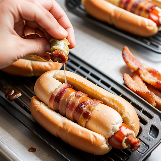 air fryer bacon wrapped hot dogs