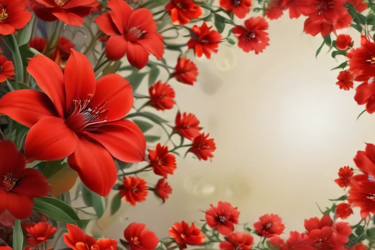 red flower bg