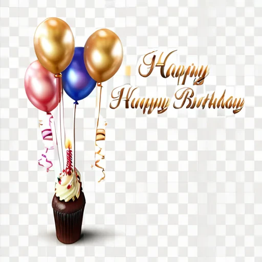 happy birthday transparent background