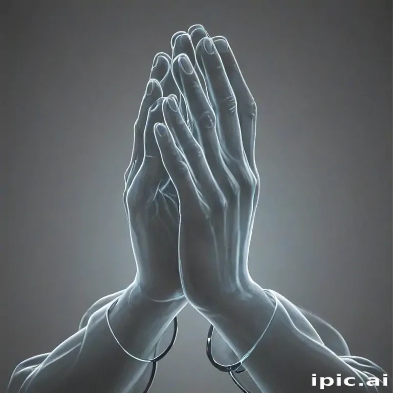 transparent praying hands