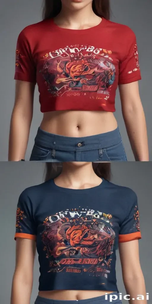 crop top shirt mockup