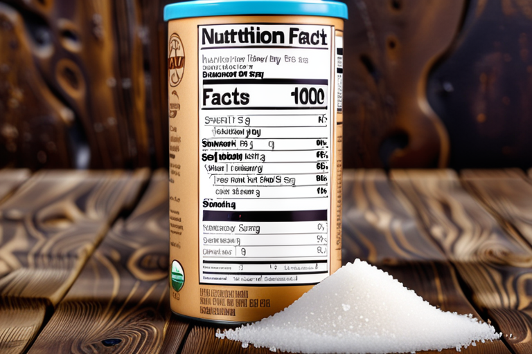 sugar in the raw nutrition facts