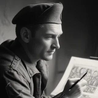 military drawing