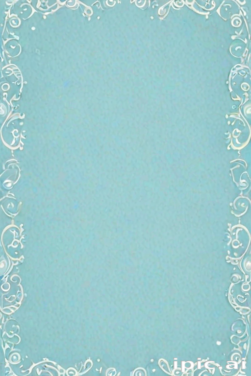 Elegant Light Blue Background with Decorative White Floral Border Design