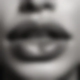 lips black and white clipart