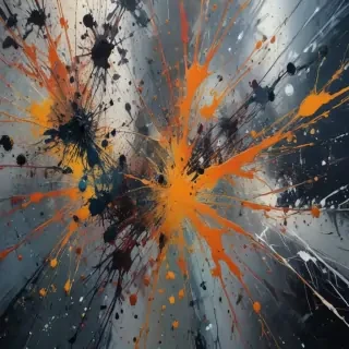transparent paint splatter