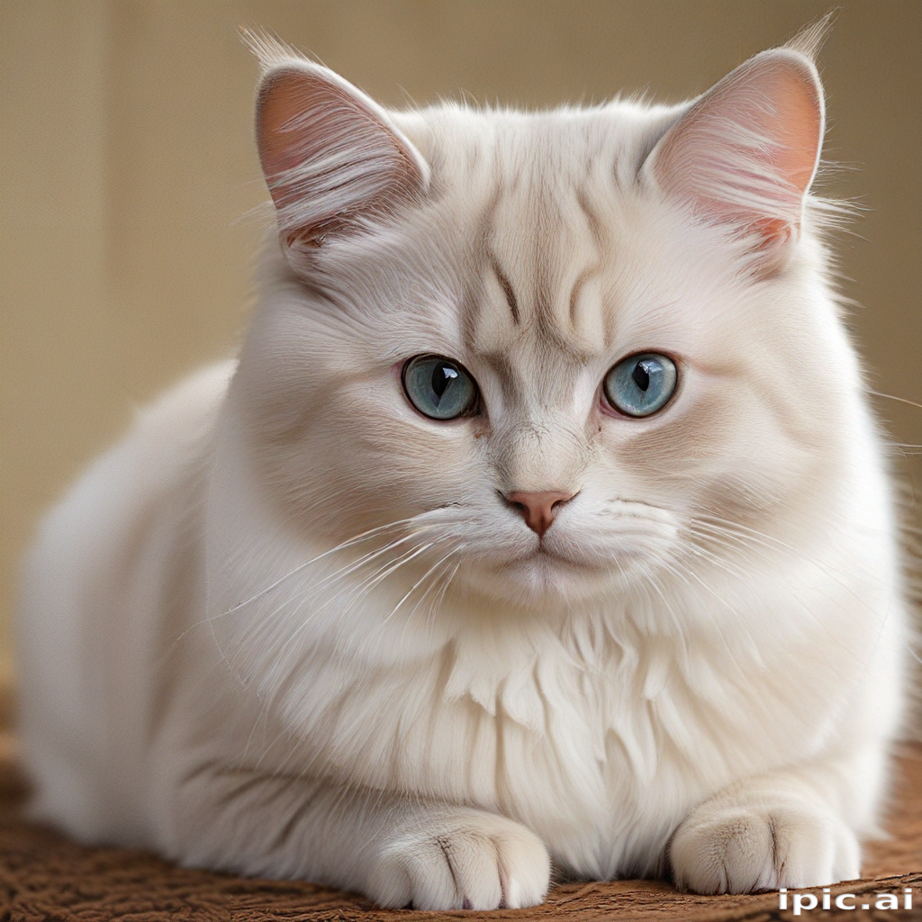 A Beautiful CreamColored Cat with Stunning