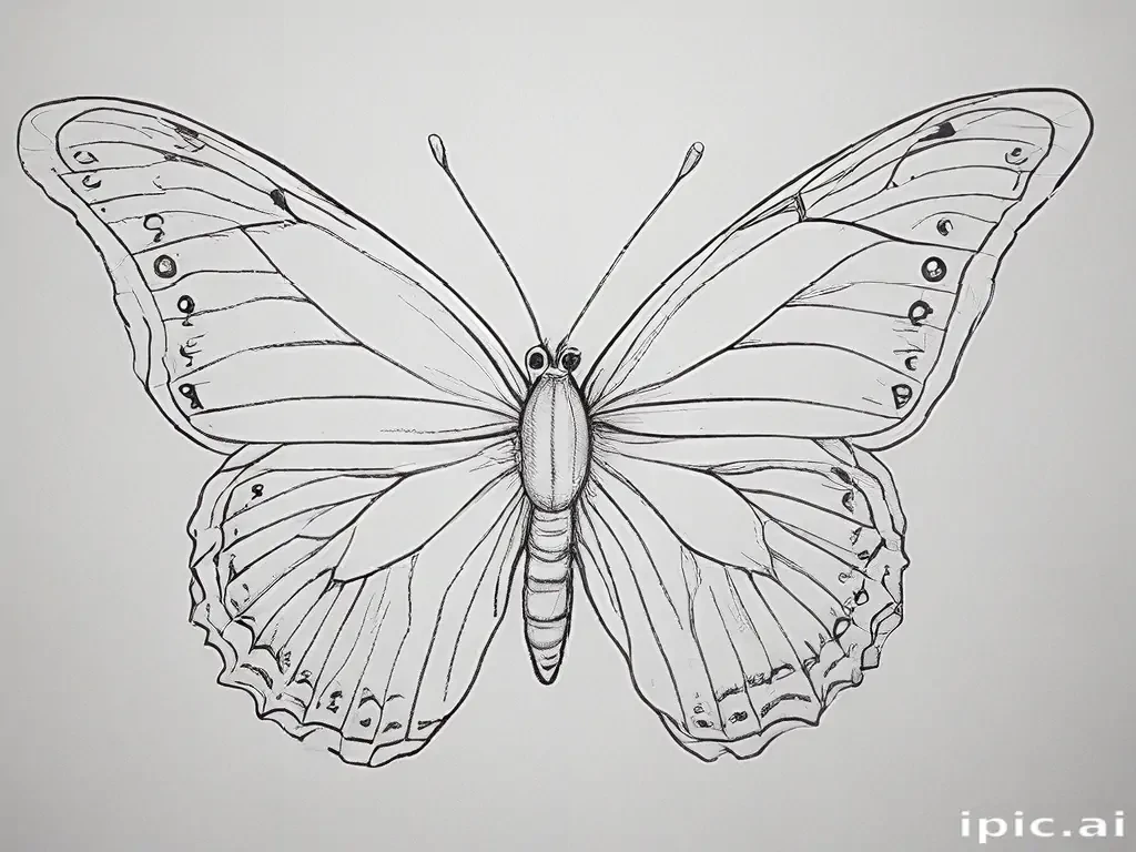 butterfly drawing outline