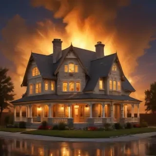 background of the house
