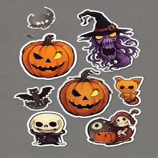 halloween stickers png