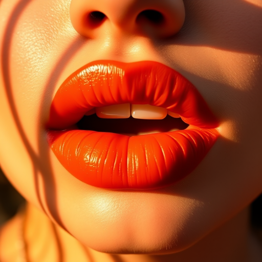 Sun-kissed terracotta lips evoke warmth and earthiness, featuring a creamy matte texture that complements golden-hour lighting
