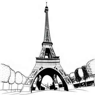 eiffel tower drawing