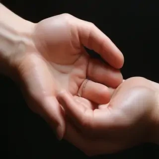 hands reaching