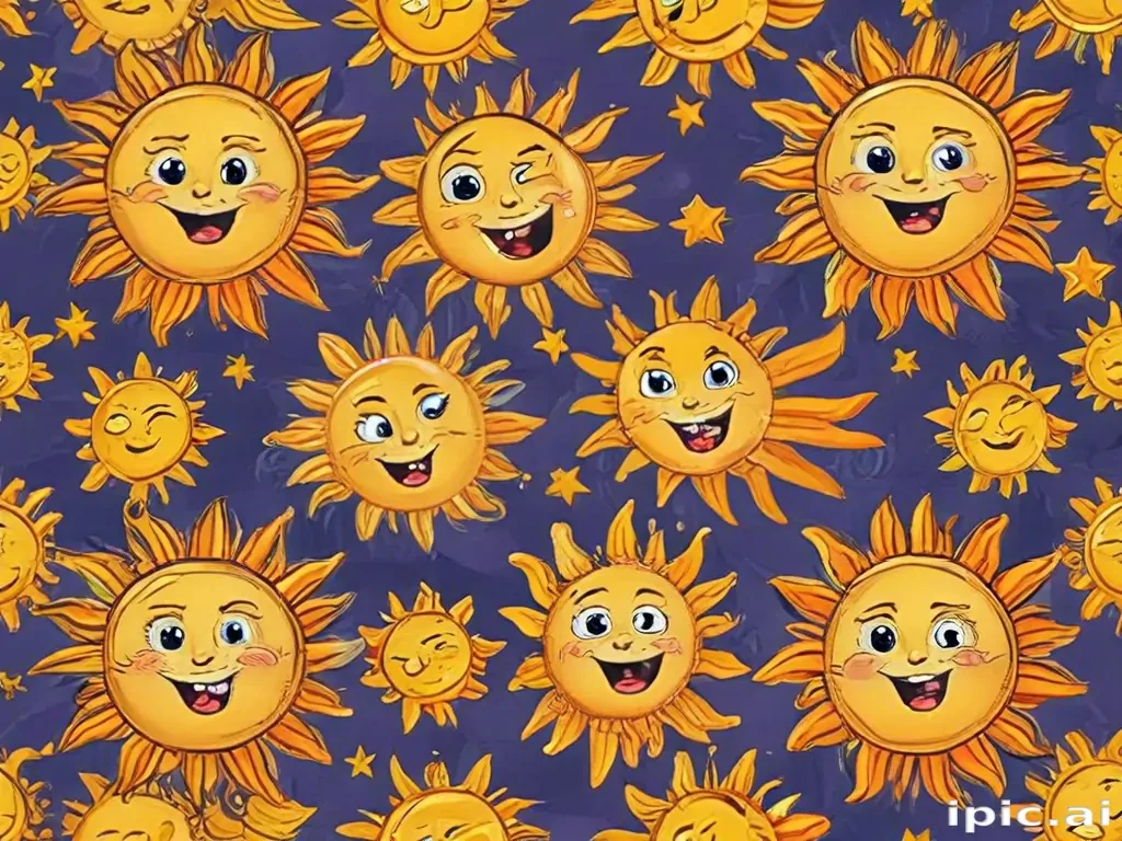 cartoon suns