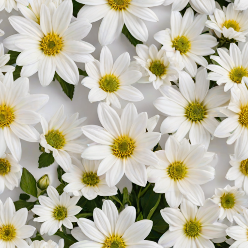 flowers white background