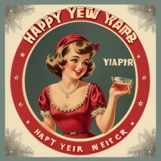 vintage happy new year images